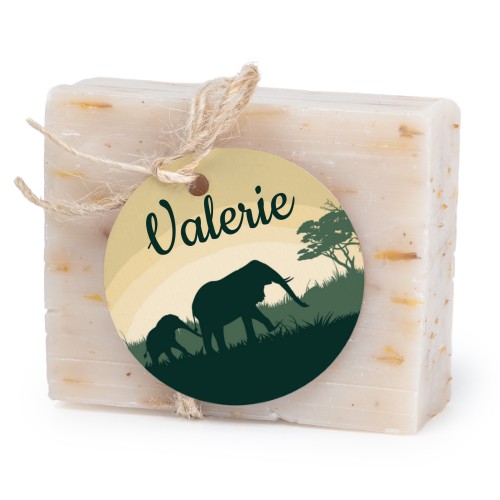 Soap bar with round label (6 pcs)