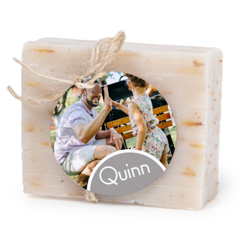 Sæbebar med rund etikette (sæt á 6)