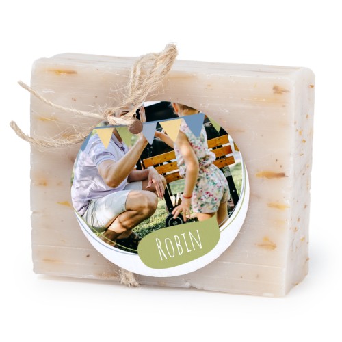 Soap bar with round label (6 pcs)