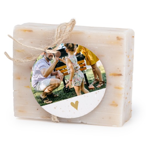 Sæbebar med rund etikette (sæt á 6)