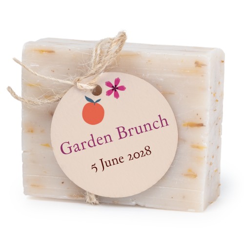 Soap bar with round label (6 pcs)