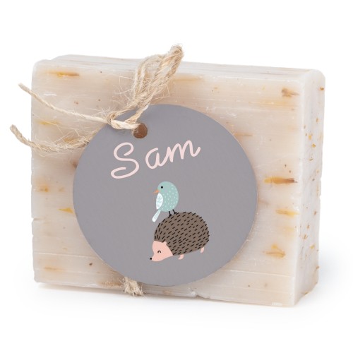 Soap bar with round label (6 pcs)
