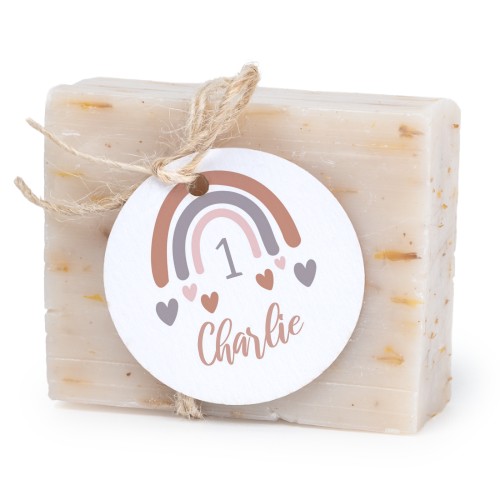 Soap bar with round label (6 pcs)