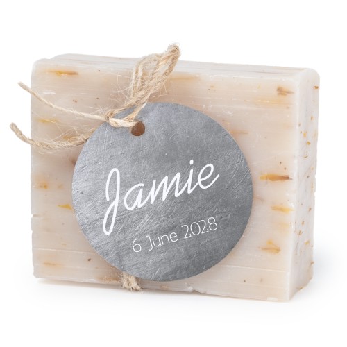 Soap bar with round label (6 pcs)