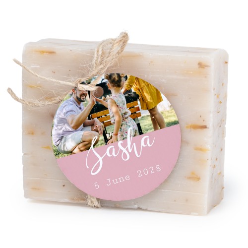 Såpestykke med rund etikett (sett à 6)