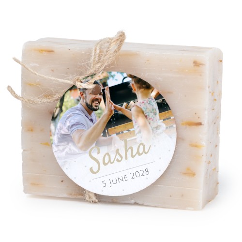 Fast tvål med rund etikett (6 st)