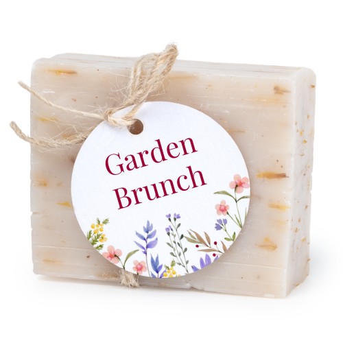 Såpestykke med rund etikett (sett à 6)