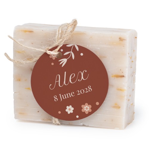 Soap bar with round label (6 pcs)