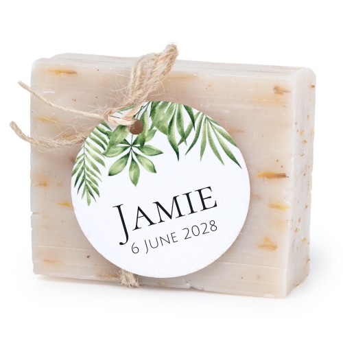 Soap bar with round label (6 pcs)