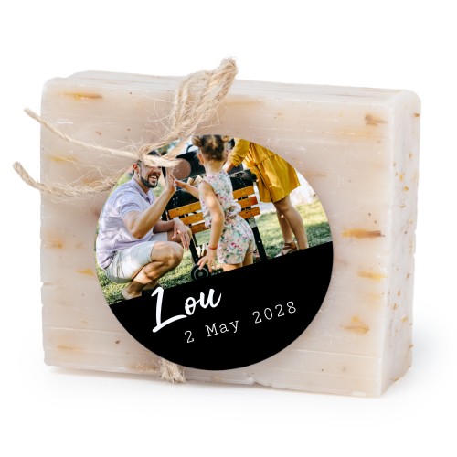 Lot de 6 savons avec étiquettes rondes