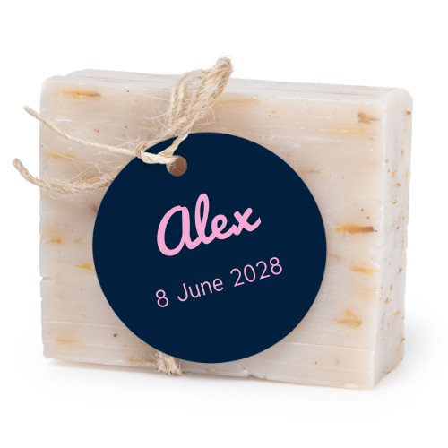 Soap bar with round label (6 pcs)