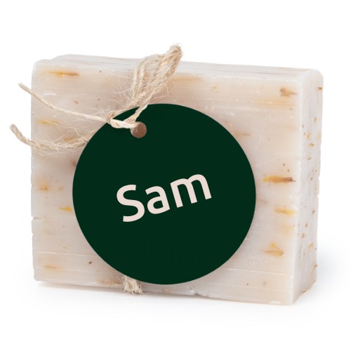 Soap bar with round label (6 pcs)