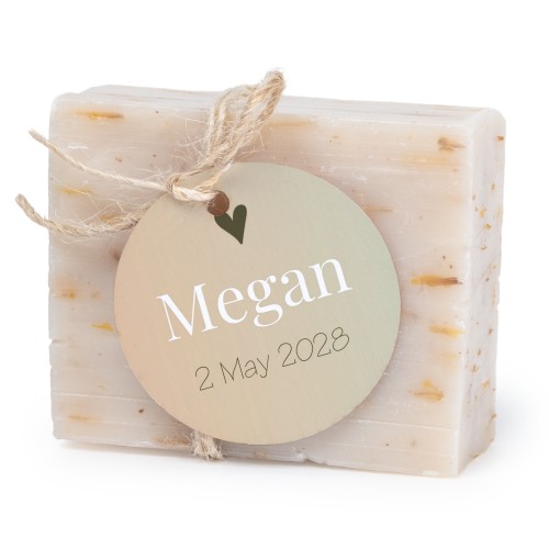 Soap bar with round label (6 pcs)