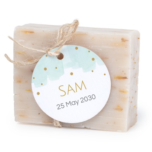 Seife mit rundem Etikett (6er-Set)