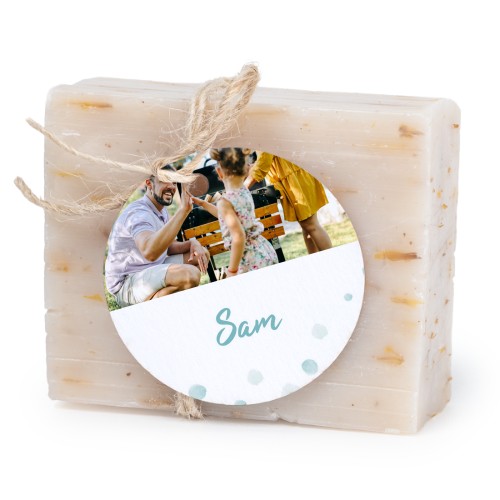 Såpestykke med rund etikett (sett à 6)