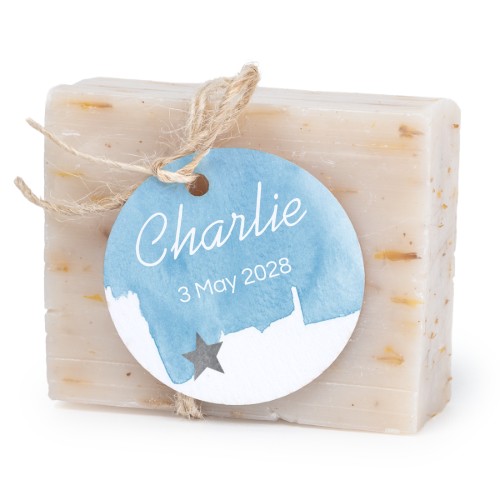 Soap bar with round label (6 pcs)