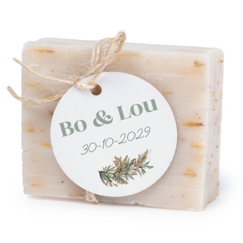 Soap bar with round label (6 pcs)