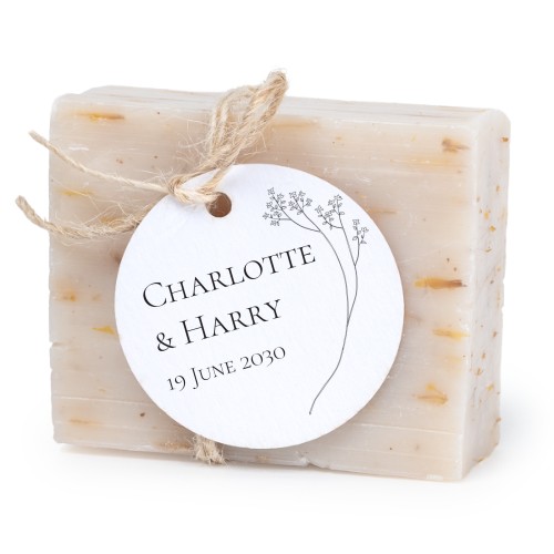 Soap bar with round label (6 pcs) Soap bar with round label (6 pcs)