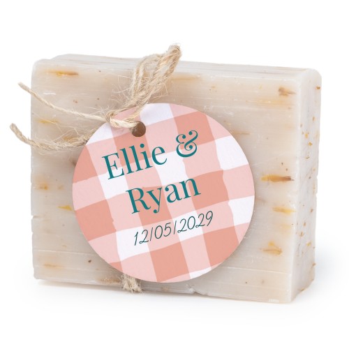 Såpestykke med rund etikett (sett à 6)