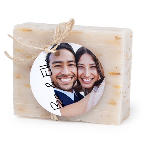 Sæbebar med rund etikette (sæt á 6)