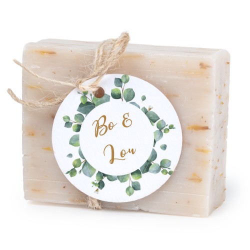 Soap bar with round label (6 pcs)