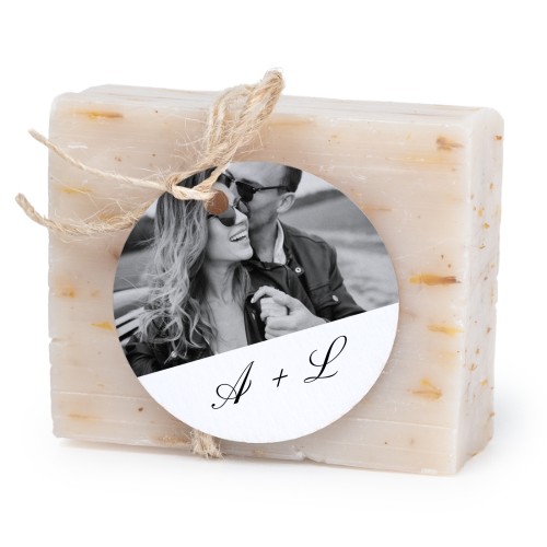 Zeepjes met rond label - set van 6