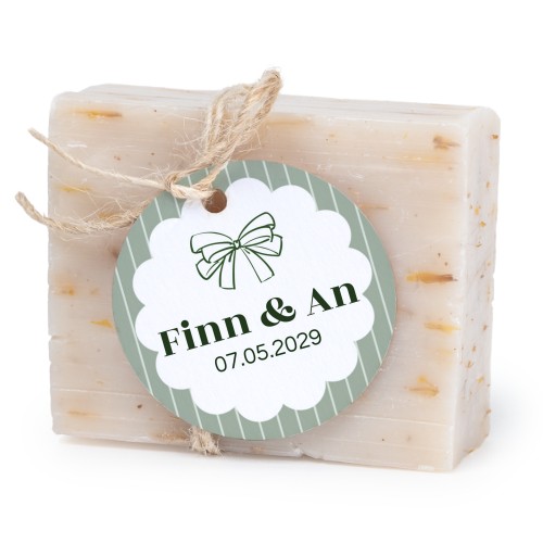 Soap bar with round label (6 pcs)