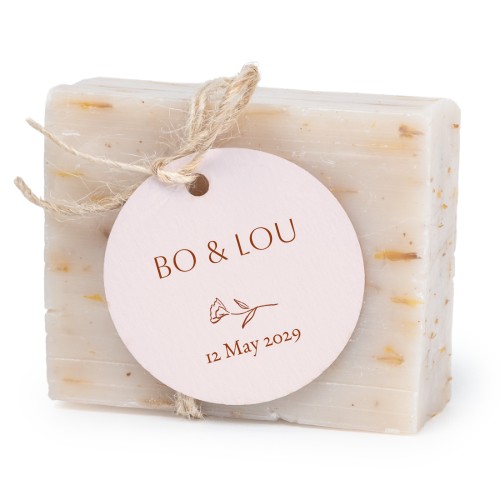 Zeepje met rond label (set van 6)