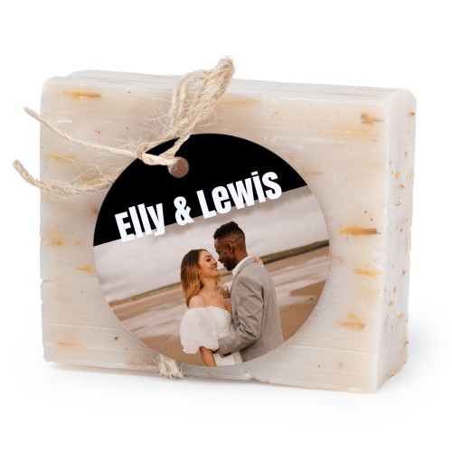 Lot de 6 savons avec étiquettes rondes