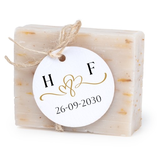 Soap bar with round label (6 pcs)