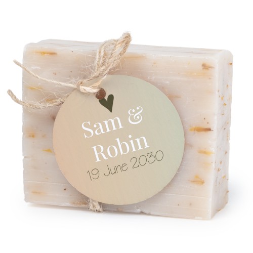 Seife mit rundem Etikett (6er-Set)