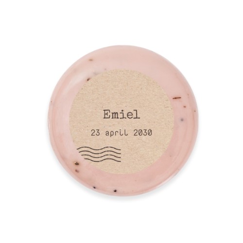 Rund sæbe med klistermærke - 6 stk