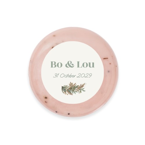 Round Bar of Soap with Sticker (set of 6) Round Bar of Soap with Sticker (set of 6)