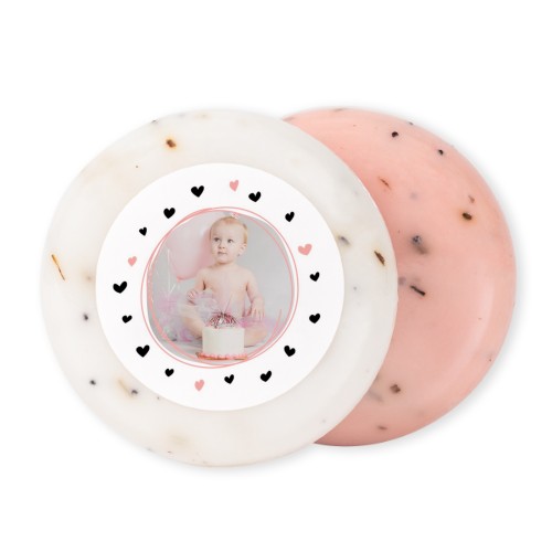 Rund såpe med klistremerke - 12 stk