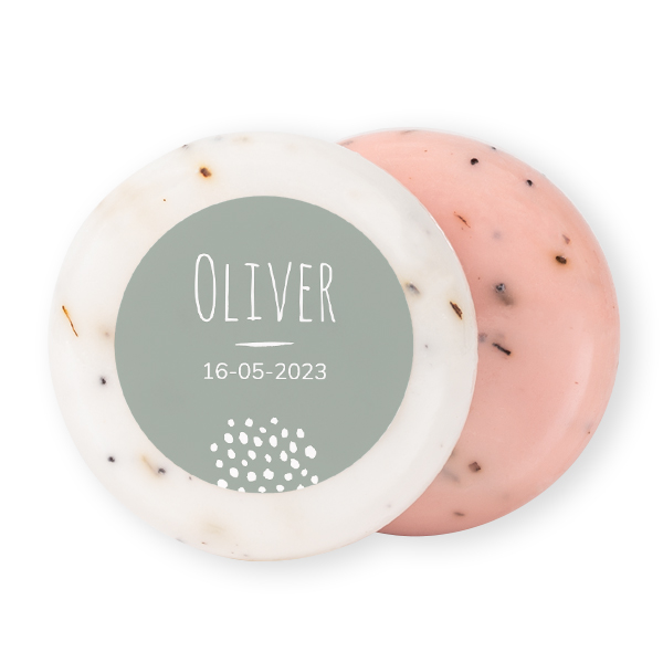 Round Bar of Soap with Sticker (set of 12) Round Bar of Soap with Sticker (set of 12)