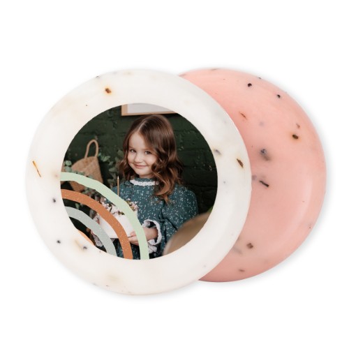 Rund såpe med klistremerke - 12 stk Rund såpe med klistremerke - 12 stk