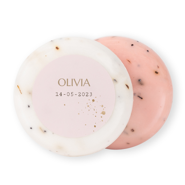 Round Bar of Soap with Sticker (set of 12)