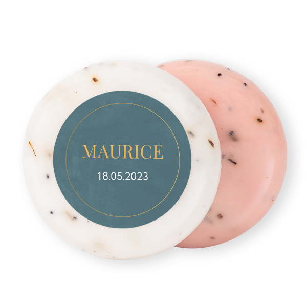 Round Bar of Soap with Sticker (set of 12)