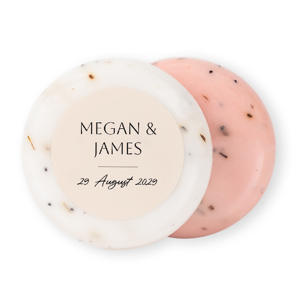 Round Bar of Soap with Sticker (set of 12)