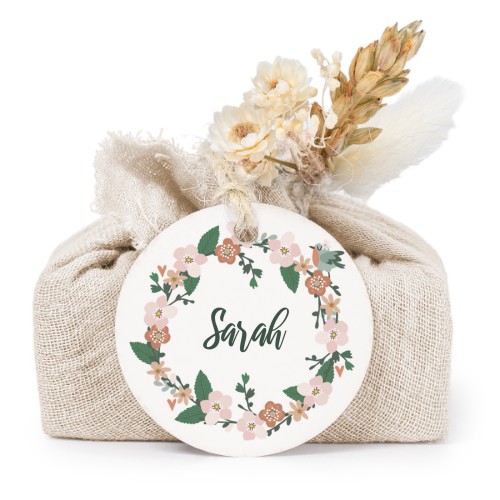 Flower Wreath Birds - Text Only