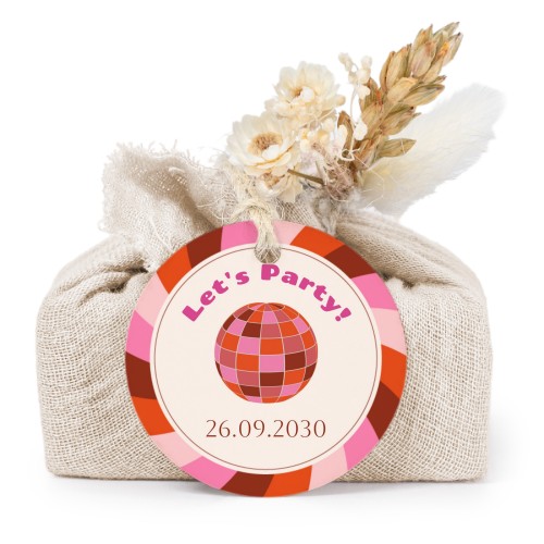 Zeepjes in beige tetra doekje met rond label (set van 6) Zeepjes in beige tetra doekje met rond label (set van 6)