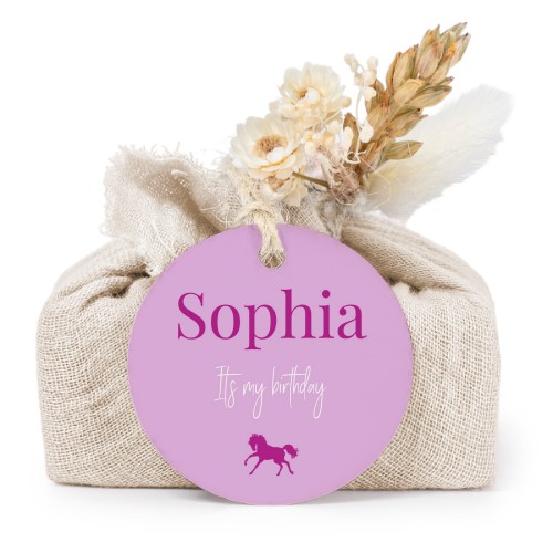 Beige cotton wrapped soaps with round label (6 pcs)