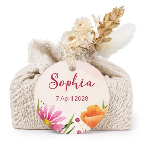 Seifen in beigefarbenem Tetra Pak mit rundem Etikett (6er-Set)