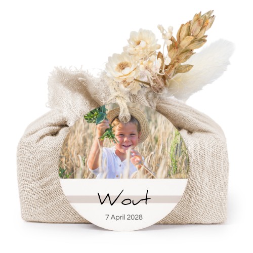 Seifen in beigefarbenem Tetra Pak mit rundem Etikett (6er-Set)