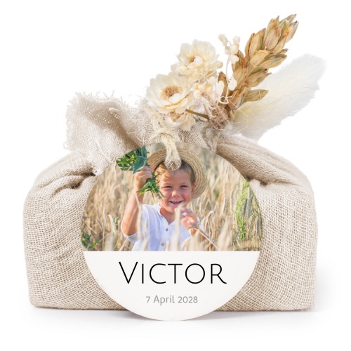 Seifen in beigefarbenem Tetra Pak mit rundem Etikett (6er-Set)