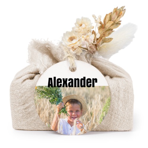 Seifen in beigefarbenem Tetra Pak mit rundem Etikett (6er-Set)