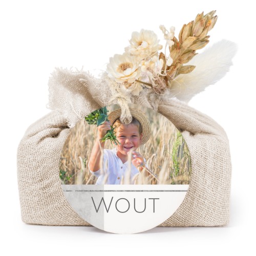 Saippuat beige kangaskääreessä, pyöreä etiketti (6 kpl)