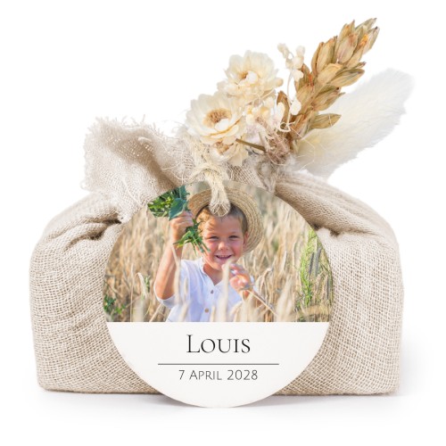 Seifen in beigefarbenem Tetra Pak mit rundem Etikett (6er-Set)