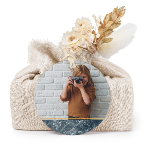 Lot de 6 savons avec emballage en coton beige et étiquettes rondes