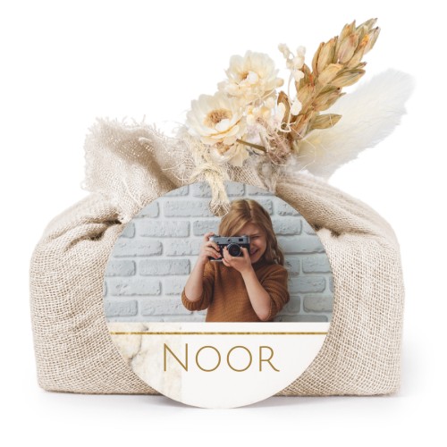 Saippuat beige kangaskääreessä, pyöreä etiketti (6 kpl)